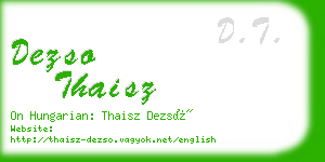 dezso thaisz business card